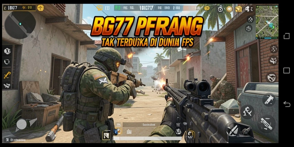 Tangkapan layar menunjukkan aksi intens dalam permainan FPS.
