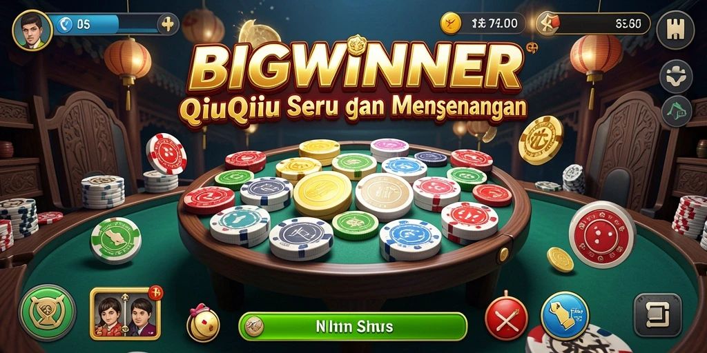 Tampilan gameplay QiuQiu di BIGWINNER yang menegangkan.