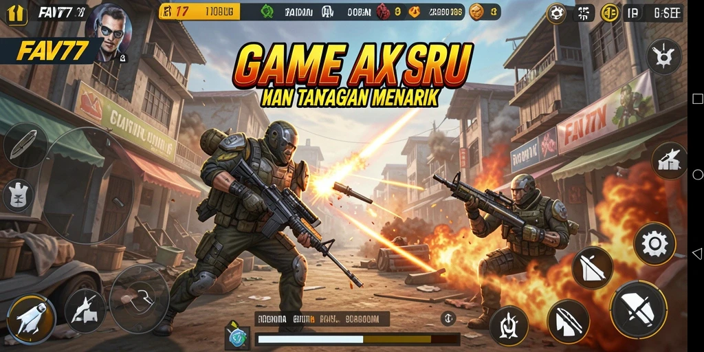 Tampilan gameplay seru dalam FAV77 dengan aksi mendebarkan.