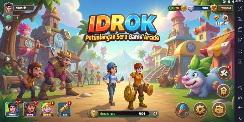 Tangkapan layar gameplay IDROK menampilkan aksi mendebarkan dalam game arcade.