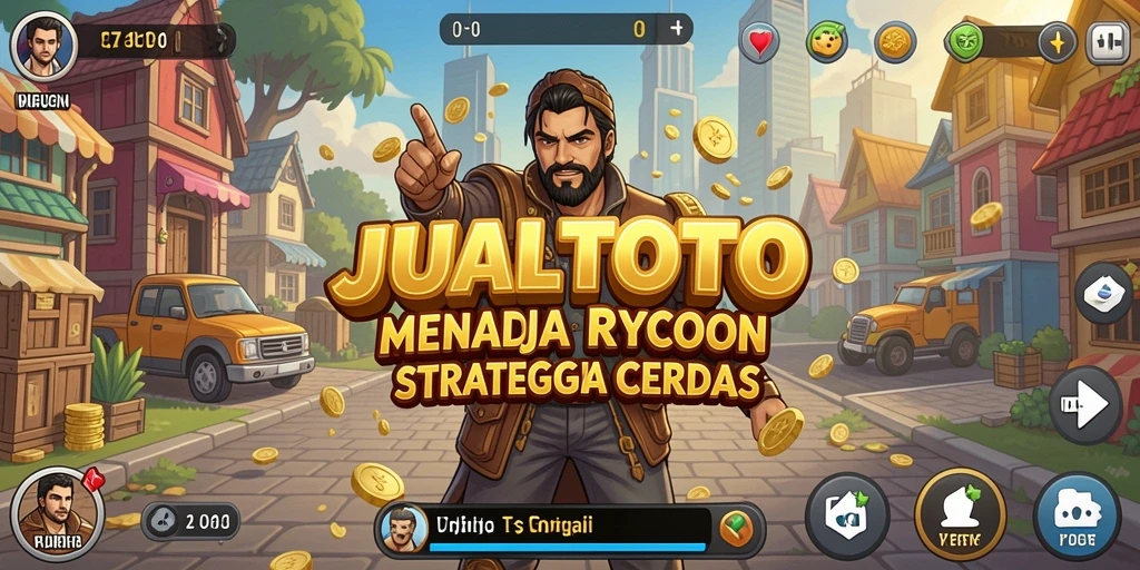 Gambaran gameplay menarik dalam permainan JUALTOTO Tycoon.