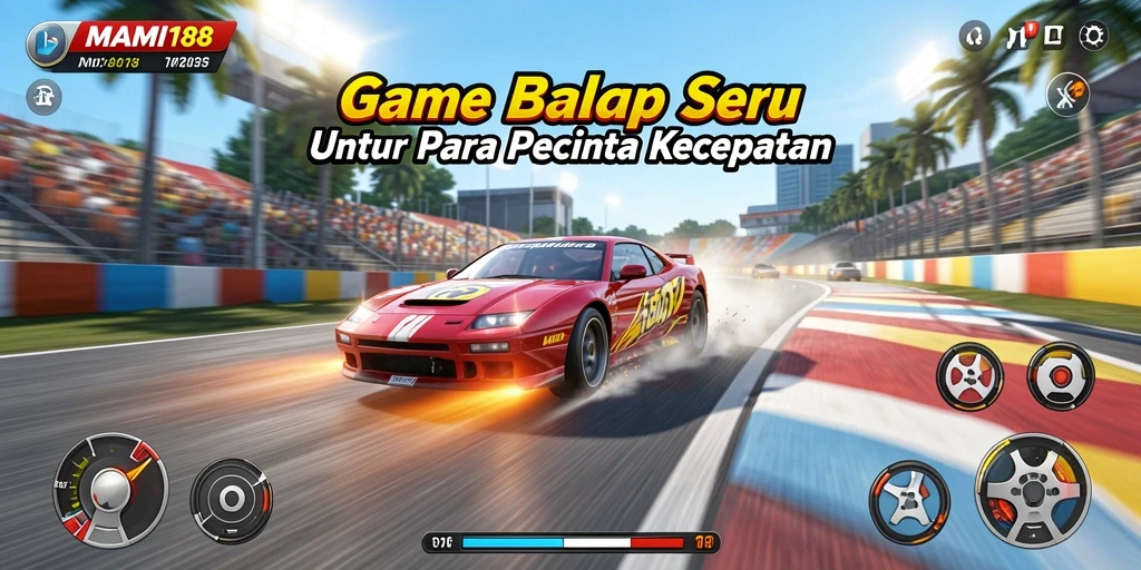 Screenshot MAMI188 menampilkan aksi balap yang intens dan mendebarkan.