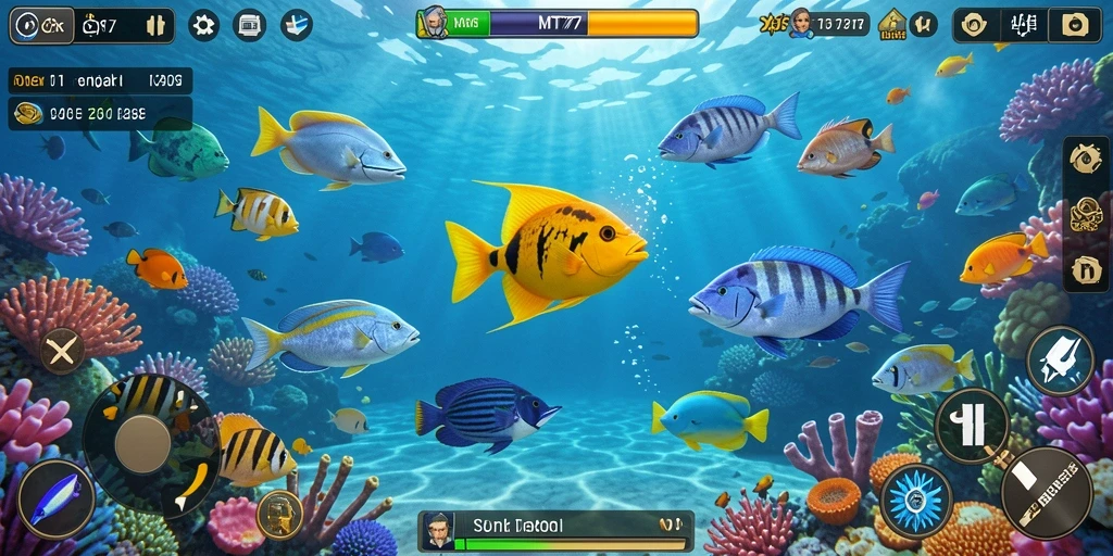 Tampilan gameplay seru dalam game Tembak Ikan MT777.