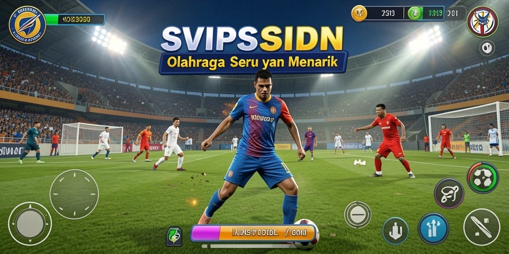 Screenshot menampilkan gameplay seru di SVIPSIDN dengan berbagai olahraga.
