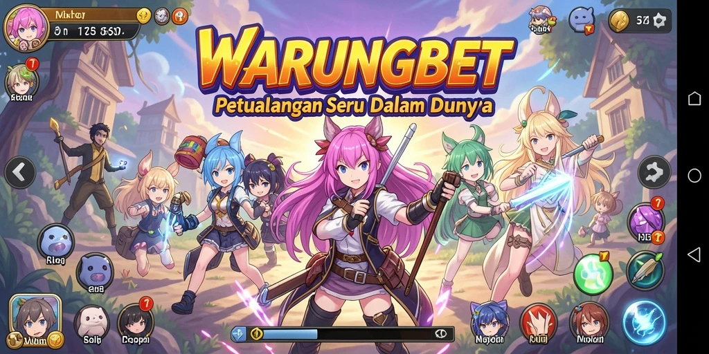 Tampilan seru dari gameplay Anime dalam WARUNGBET.